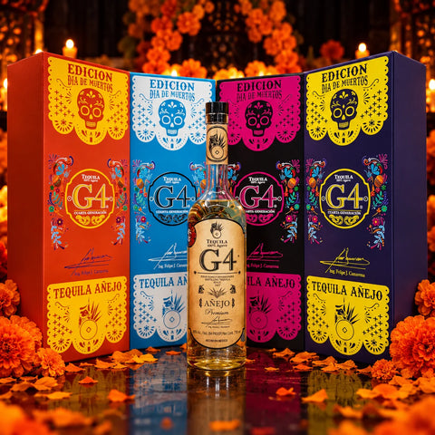 G4 Edicion Dia de Muertos Anejo Tequila Bundle Pack-4 750ml