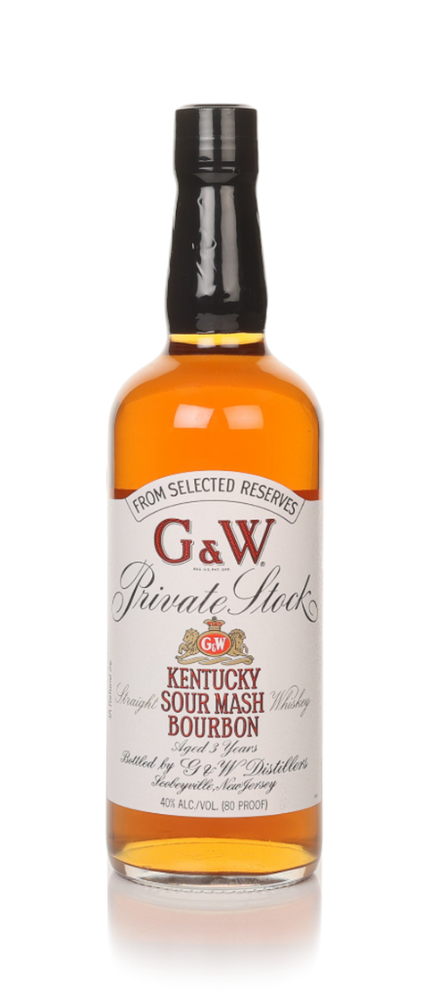 G & W Private Stock Sour Mash Straight Bourbon Whiskey 750ml