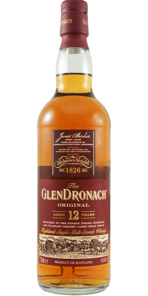 Glendronach Original 12 Year Old Single Malt Scotch Whisky 700ml