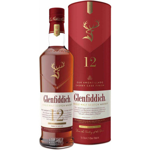 Glenfiddich Amontillado Sherry Cask Finish 12 Year Old Single Malt Scotch Whisky 750ml
