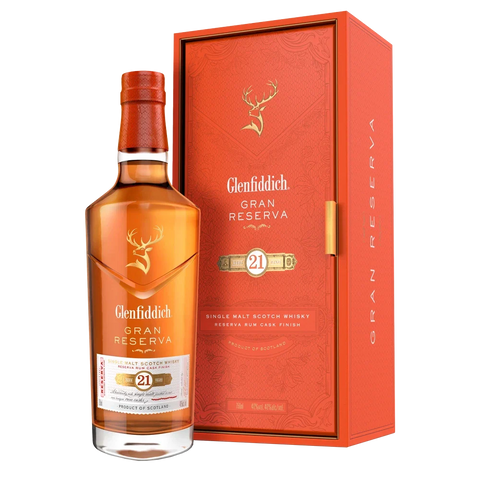 Glenfiddich Gran Reserva Caribbean Rum Cask Finish 21 Year Old Single Malt Scotch Whisky 750ml