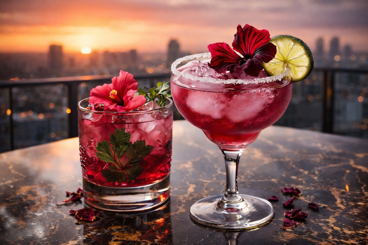 Hibiscus Bloom, Effervescent Tequila
