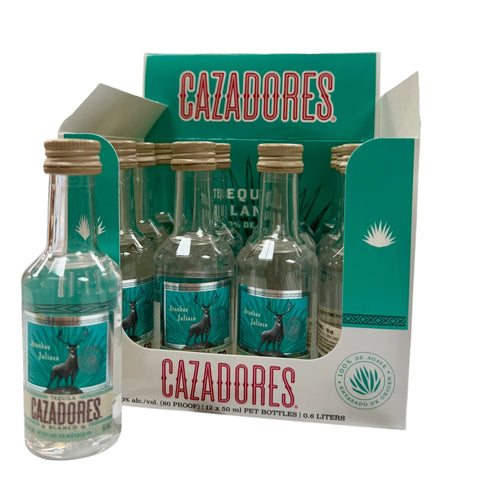 Cazadores Blanco Tequila 50ml Bottle 12-Pack