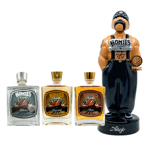Homies  Blanco, Reposado, Anejo & Big Loko  Anejo Ceramic Figurine Bundle 750ml 4-Pack