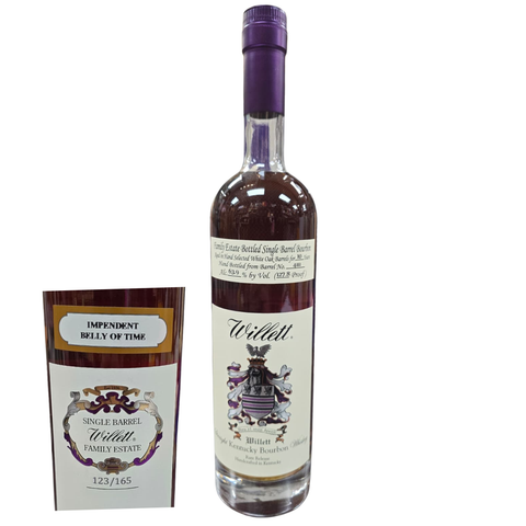 Willett Family Estate Single Barrel 10 Year Old #4111 Impendent Belly Of Time Straight Bourbon Whiskey 750ml