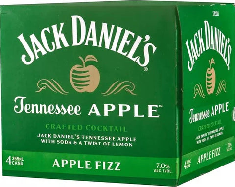 Jack Daniel's Tennessee Apple Fizz Cocktail Can 4-Pack