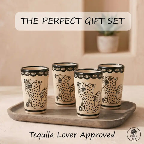Jaguar Design Shot Glasses 2.5-Oz 4-Pack