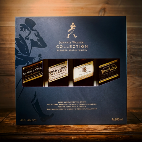 Johnnie Walker The Collection Set Scotch Whisky Bundle 200ml 4-Pack