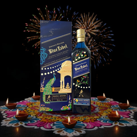 Johnnie Walker x Rahul Mishra Blue Label Diwali Limited Edition Blended Scotch Whisky 750ml