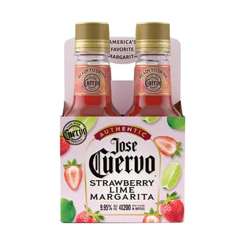 Jose Cuervo Authentic Strawberry Lime Margarita 200ml Bottle 4-Pack