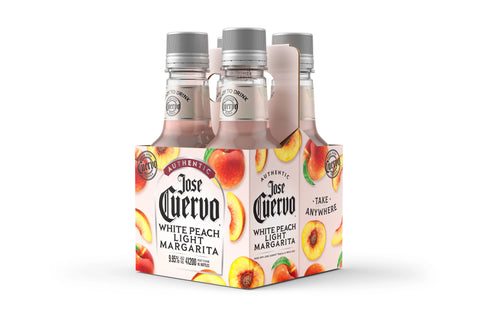 Jose Cuervo Authentic White Peach Light Margaritasn 200ml Bottle 4-Pack