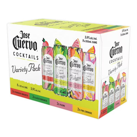 Jose Cuervo Sparkling Margaritas Variety Cocktail 11.8Proof 355ml Can 8-Pack