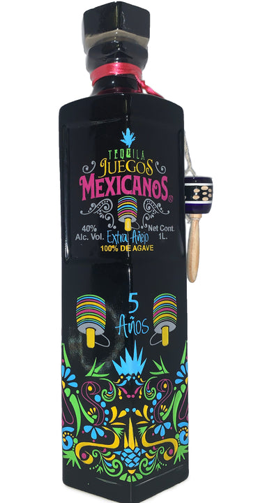 Juegos Mexicanos Extra Anejo Tequila 1Lt