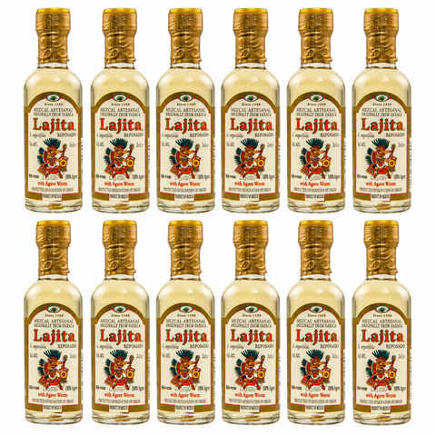 Lajita Reposado Mezcal with Worm Bundle 50ml 12-Pack