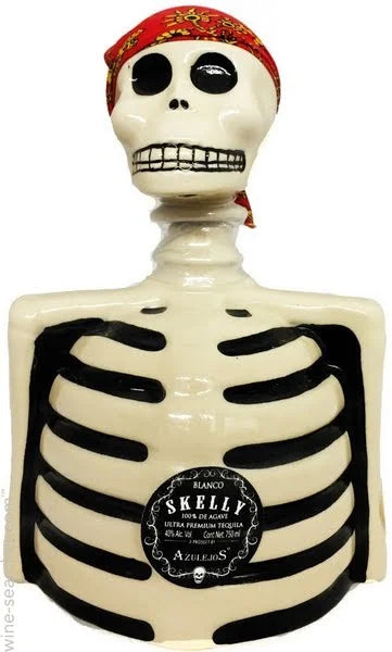Azulejos Skeleto Skelly Blanco Tequila 750ml