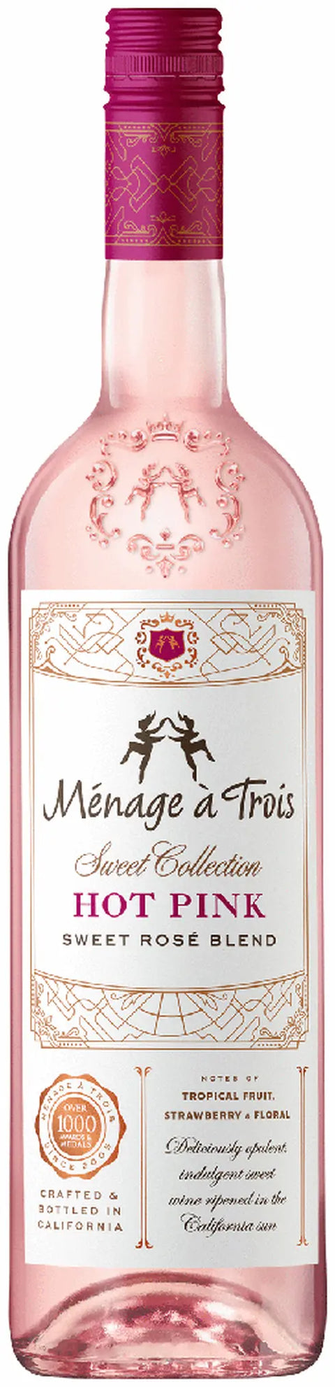 Menage a Trois Sweet Collection Hot Pink Sweet Rose 750ml