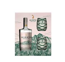 Mijenta Blanco Tequila With Glasses 750ml