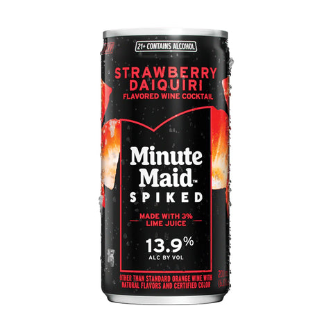 Minute Maid Spiked Strawberry Daiquiri Flavored Wine Cocktail 200ml Can 4-Pack