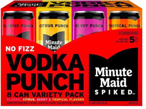 Minute Maid Spiked Vodka Punch Variety Cocktail 8-Pack Can