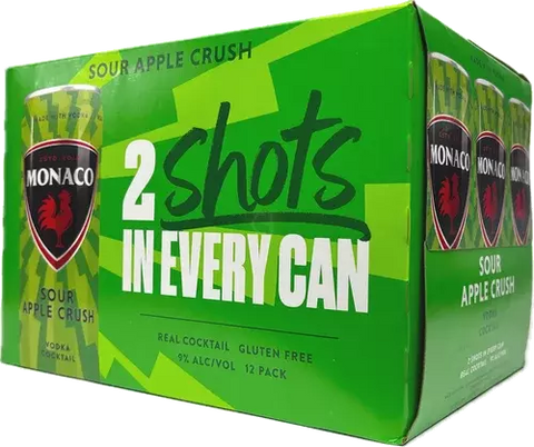 Monaco Sour Apple Crush Can 12-Pack