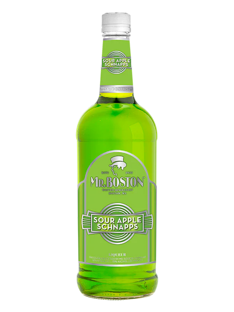 Mr. Boston Sour Apple Schnapps Liqueur 1Lt