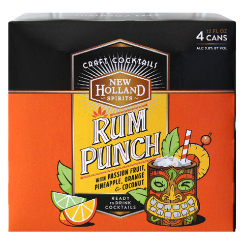 New Holland Artisan Spirits Rum Punch Cocktail 12-Oz Can 4-Pack