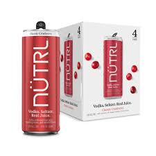 Nutrl Classic Cranberry Vodka Seltzer 4-Pack