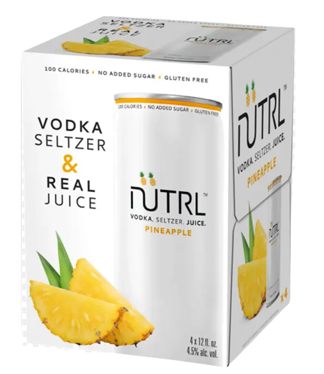 Nutrl Pineapple Vodka Setlzer 4-Pack Can