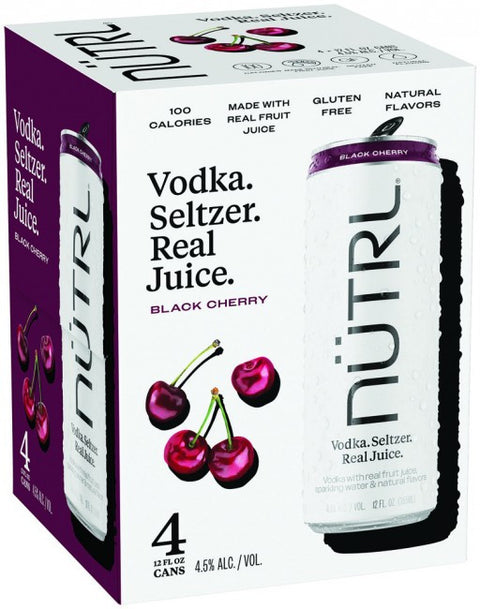 Nutrl Seven Black Cherry Vodka Soda 4-Pack Can
