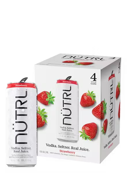Nutrl Strawberry Lemonade Vodka Seltzer 4-Pack Can