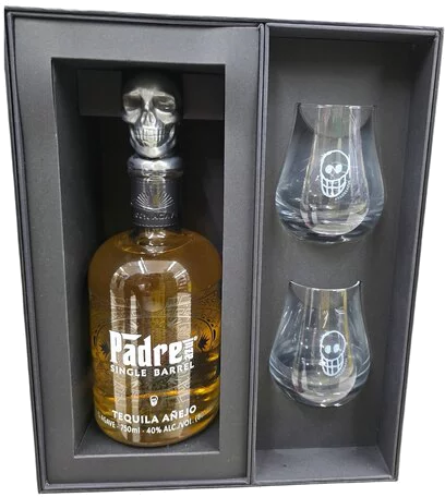 Padre Azul Single Barrel Anejo Tequila Gift Set 750ml