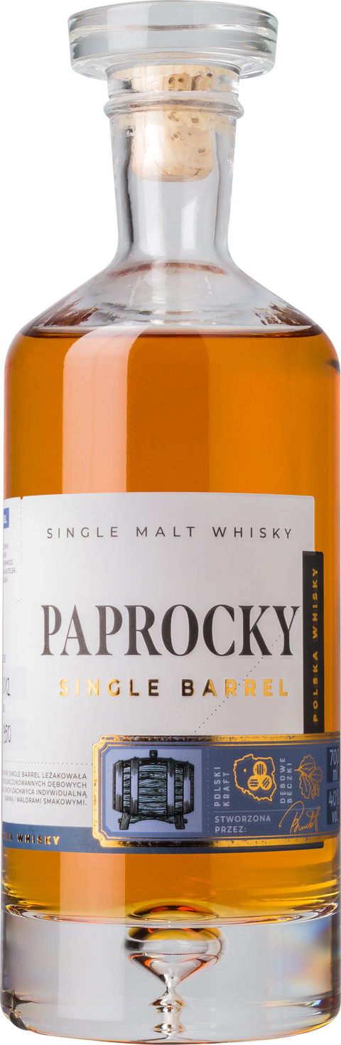 Paprocky Single Barrel Single Malt Whisky 700ml