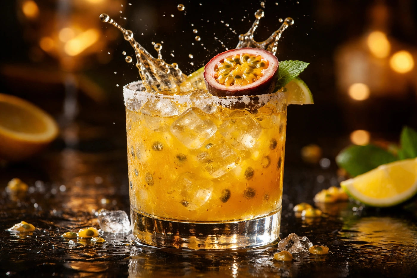 Tropical Passion Bloom in a Citrus Mist