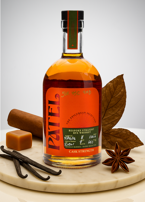 Patel Bespoke 8 Year Old Single Barrel Cask Strength 51 Rye Whiskey 750ml