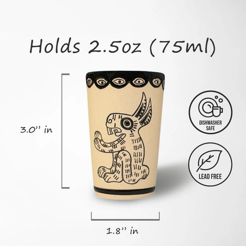 Rabbit Design Shot Glasses 2.5-Oz 4-Pack
