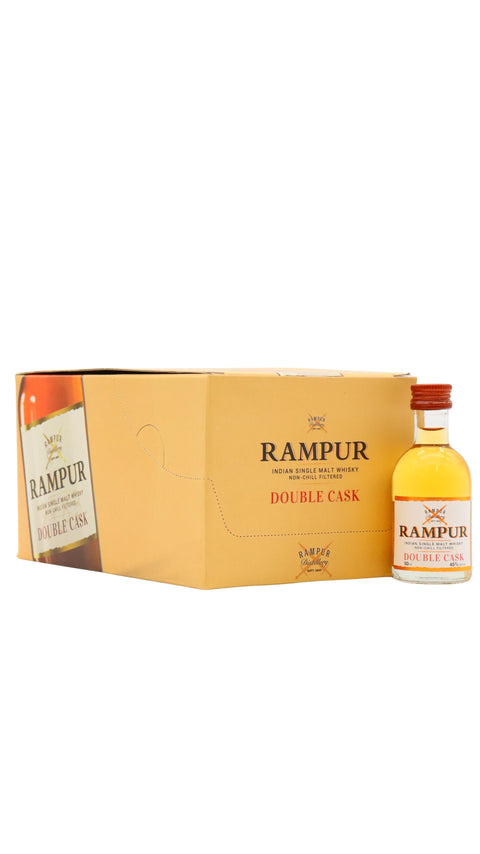 Rampur Double Cask Single Malt Whisky 50ml Bottle 15-Pack