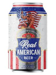Real American Beer Light Beer Can 24-Oz