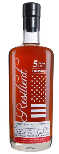 Resilient 5 Year Old Tawny Port Cask Finish Straight Bourbon Whisky 750ml