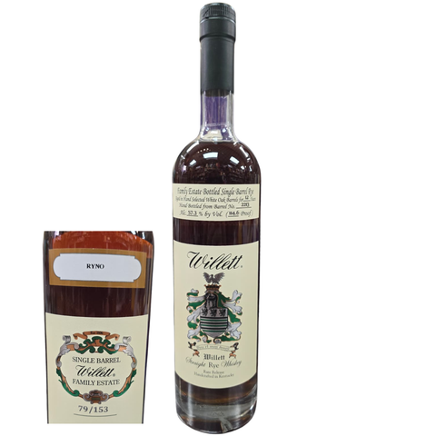 Willett Family Estate 12 Year Old RYNO Straight Rye Whiskey 750ml