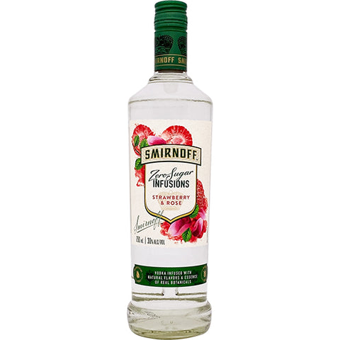 Smirnoff Zero Sugar Infusions Strawberry & Rose Vodka 750ml
