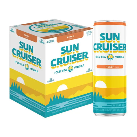 Sun Cruiser Peach Iced Tea Vodka 12-Oz Can 4-Pack