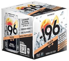 Suntory -196 Double Peach Vodka Seltzer 4-Pack