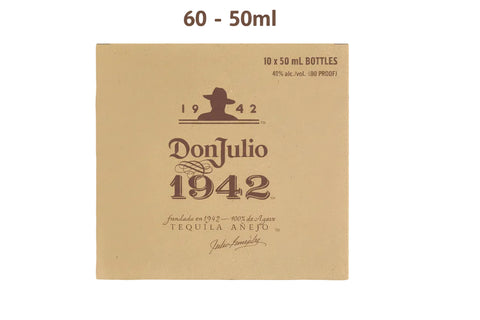 Don Julio 1942 Anejo Tequila 50ml Bundle 10-Pack 6 Box