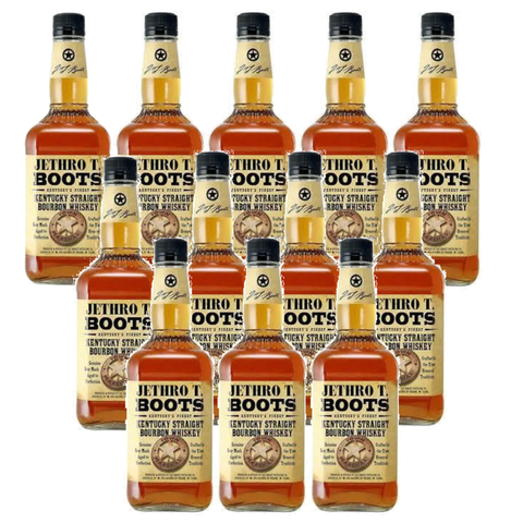 Jethro T. Boots Straight Bourbon Whiskey 750ml Bottle 12-Pack