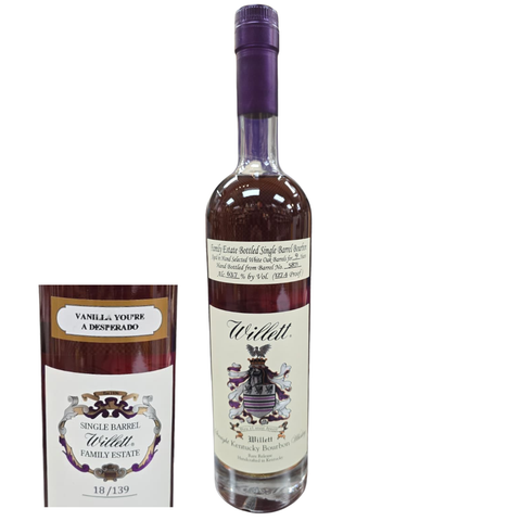 Willett Family Estate 9 Year Old #5871 Vanilla Youre A Desperado Straight Bourbon Whiskey 750ml