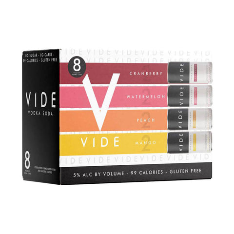 Vide Vodka Soda Seltzer Variety 8-Pack