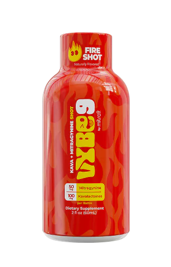 Vybe 9 Kratom Plus Kava Mitragynine Fire Shot 12-Pack