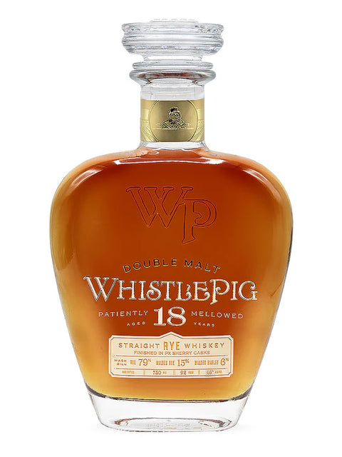 WhistlePig 18 Year Old Double Malt Straight Rye Whiskey 750ml