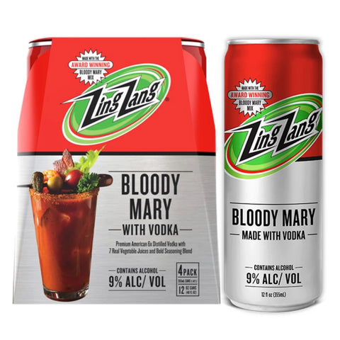 Zing Zang Bloody Mary Vodka Cocktail 12-Oz Can 4-Pack