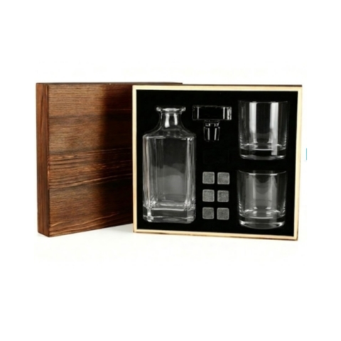 Luxury Whiskey Crystal Decanter with Glasses Gift Set
